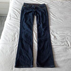 y2k genetic denim 30" waist slim bootcut dark wash jeans